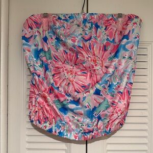 Colorful Floral Print Tube Top